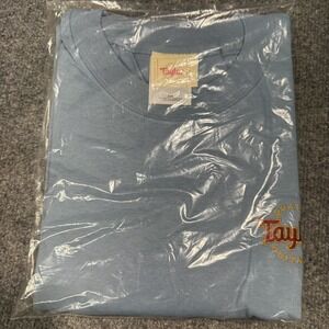 Taylor Guitars Mens XXL Light Blue Quality Cotton T Shirt